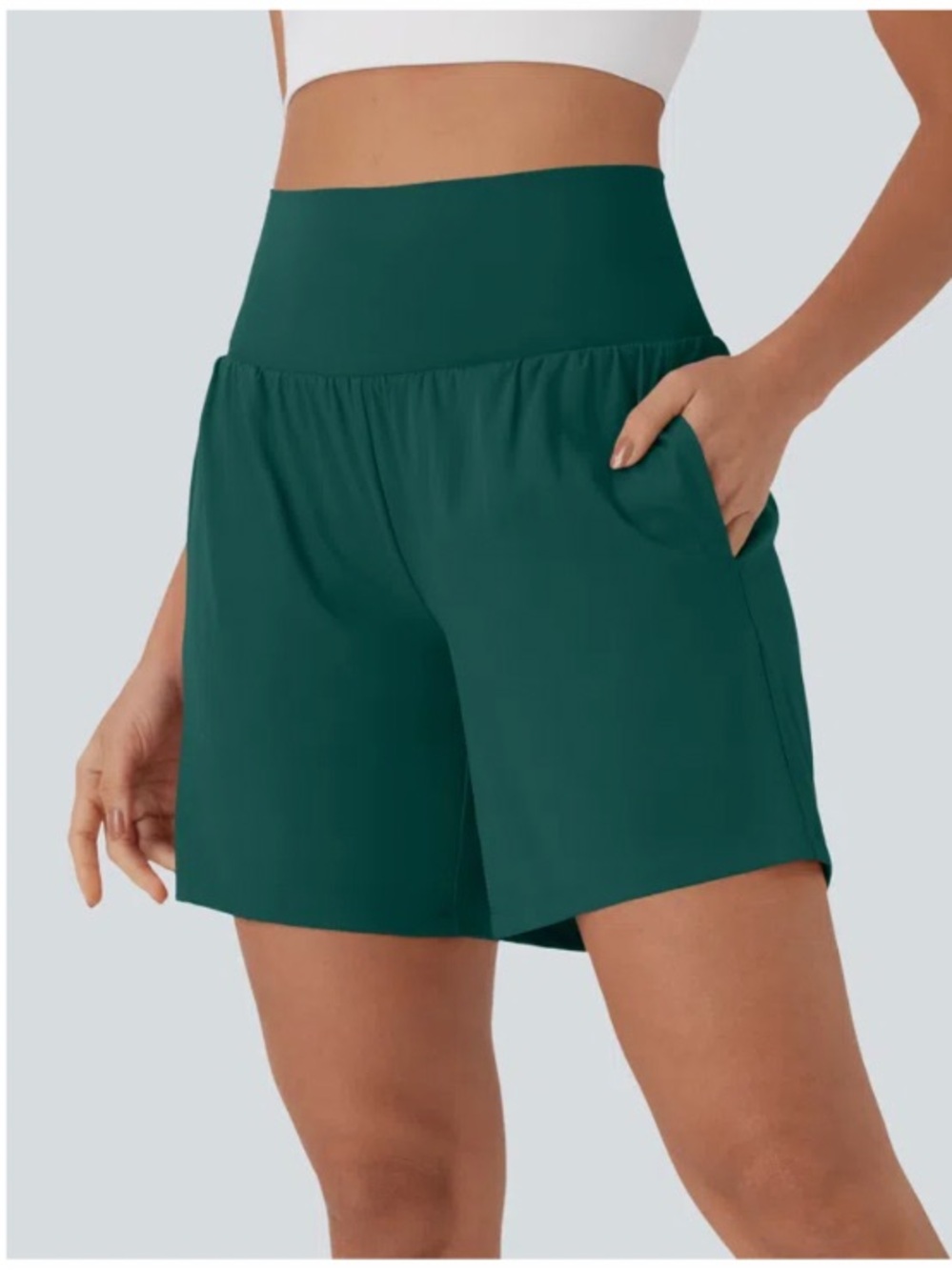 NWOT Halara Softyzero Airy Super High Waisted Shorts Green XL